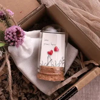 Attic Attic Time Love Grows Here Red Heart Studs Sterling Silver