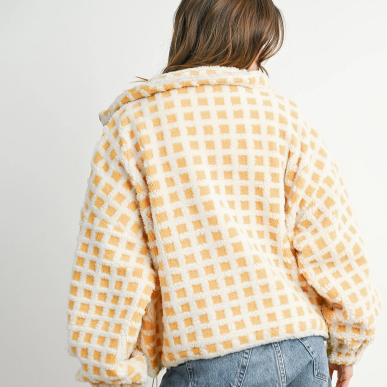 Buttermelon Buttermelon Fuzzy Sherpa Jacket Yellow