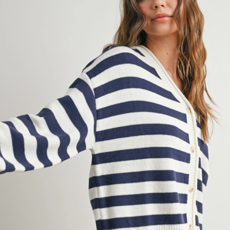 Buttermelon Buttermelon Striped Cardigan Navy