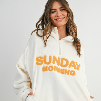 Buttermelon Buttermelon Sunday Morning Half Zip Sweatshirt