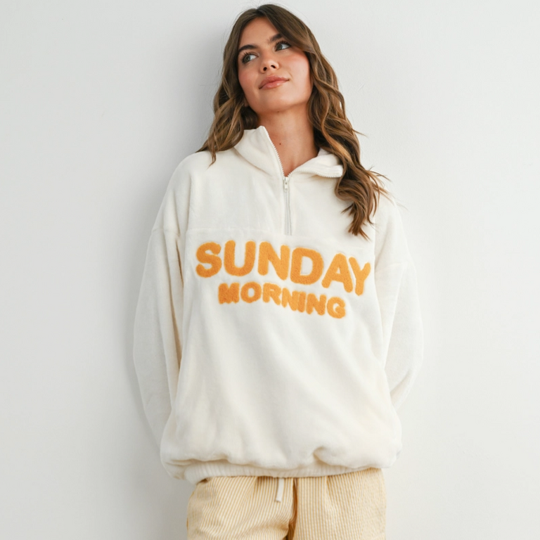 Buttermelon Buttermelon Sunday Morning Half Zip Fleece