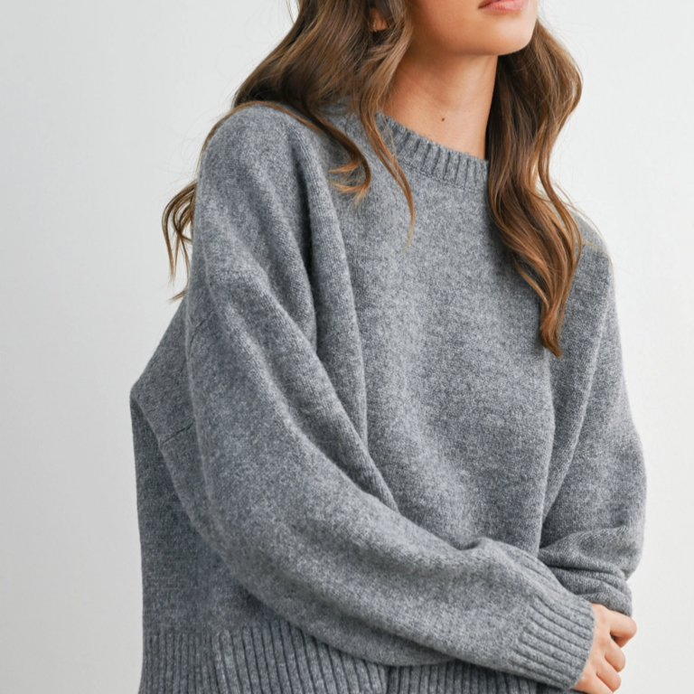 Buttermelon Buttermelon Tie Back Sweater Grey
