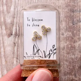 Attic Attic Shine Spiral Crystal Studs