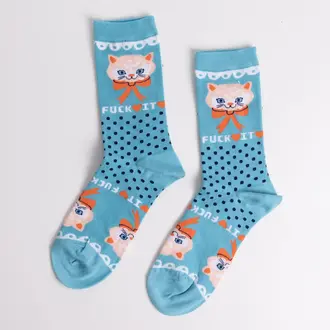 Yellow Owl Yellow Owl F It Kitty Socks - Women