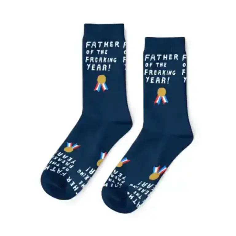 Yellow Owl Yellow Owl Father of the Freaking Year Socks - Men