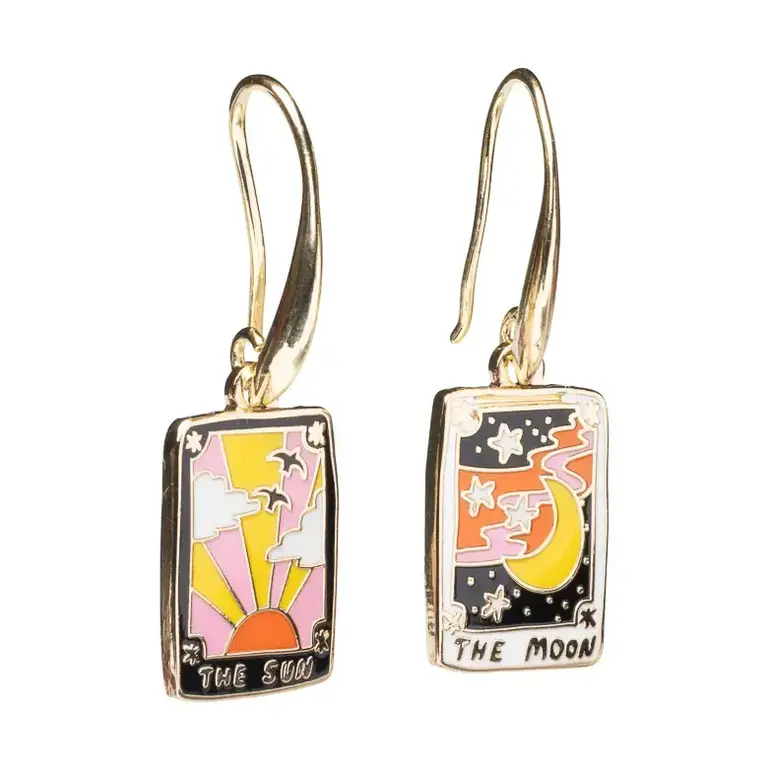 Yellow Owl Yellow Owl Sun & Moon Tarot Earrings