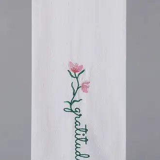 PK Handcraft Embroidered Cotton Kitchen Towel - Gratitude