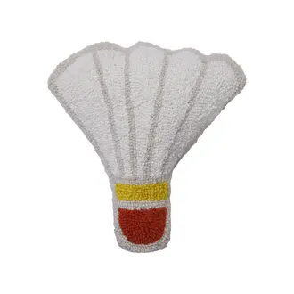 PK Handcraft Tufted Wool Shuttlecock Pillow 12"