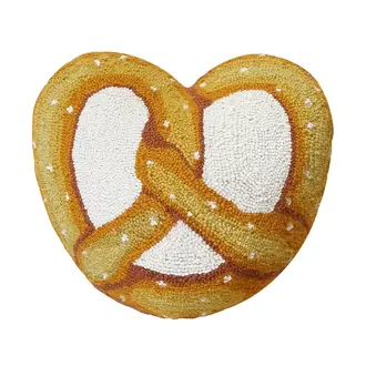 PK Handcraft Tufted Wool Pretzel Pillow 16"