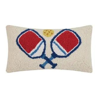 PK Handcraft Tufted Wool Pickleball Pillow 9x16" (w. Insert)