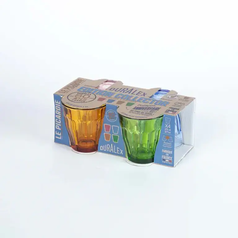 ICM Duralex Picardie Tumbler S/4 250ml - Mixed Colours