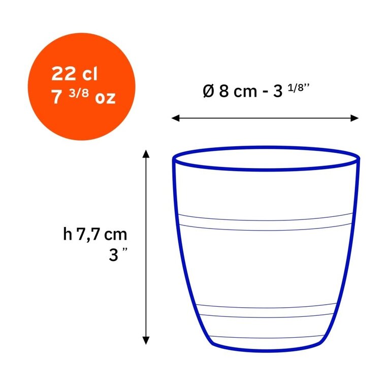 ICM Duralex Open Stock Gigogne Tumbler  220ml - Clear