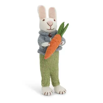 EGS EGS Fair Trade Bunny Blue Jacket + Carrot 27cm