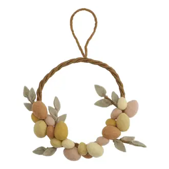 EGS EGS Fair Trade Easter Wreath Yellow Eggs 25cm