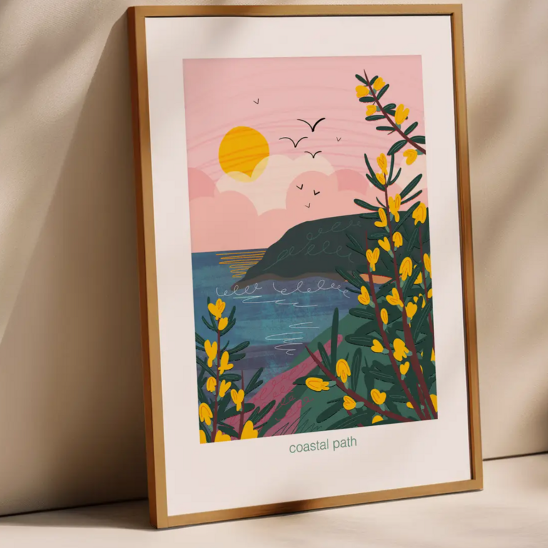 Onneke Onneke Coastal Path A4 Print (Unframed)