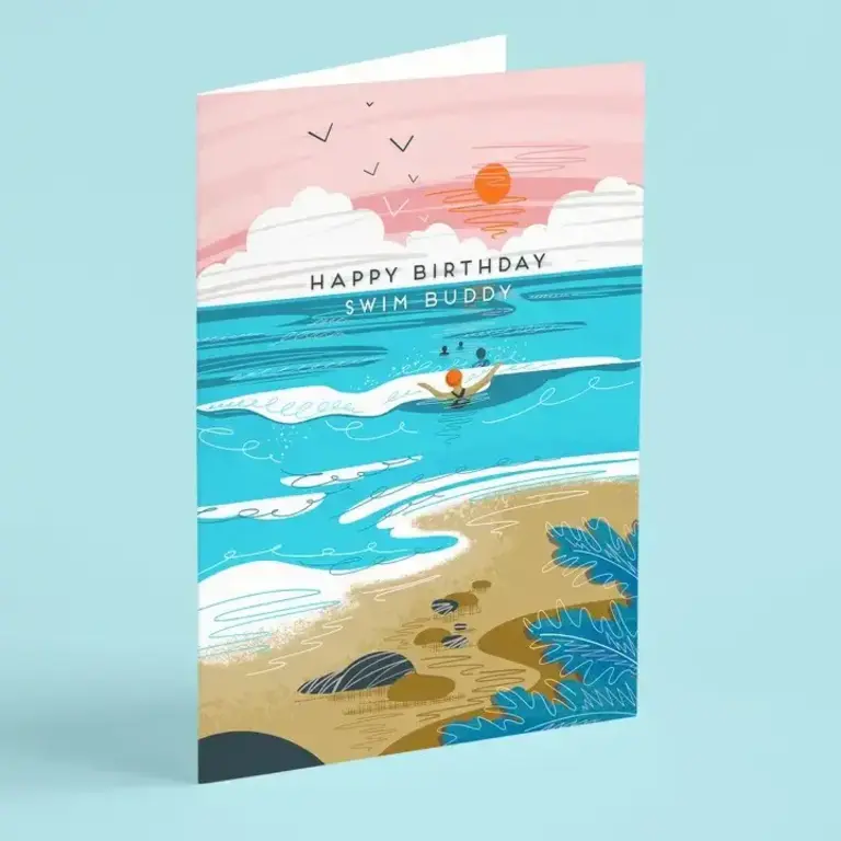 Onneke Onneke Happy Birthday Swim Buddy Card