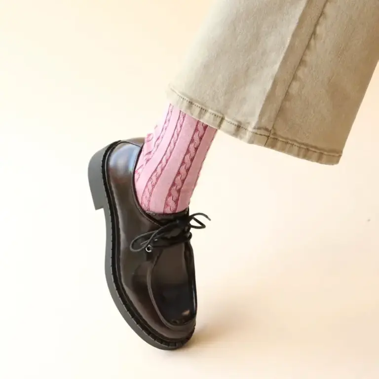 OkayOK OkayOK Cable Cotton Made in Canada Socks