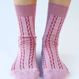 OkayOK OkayOK Cable Cotton Made in Canada Socks