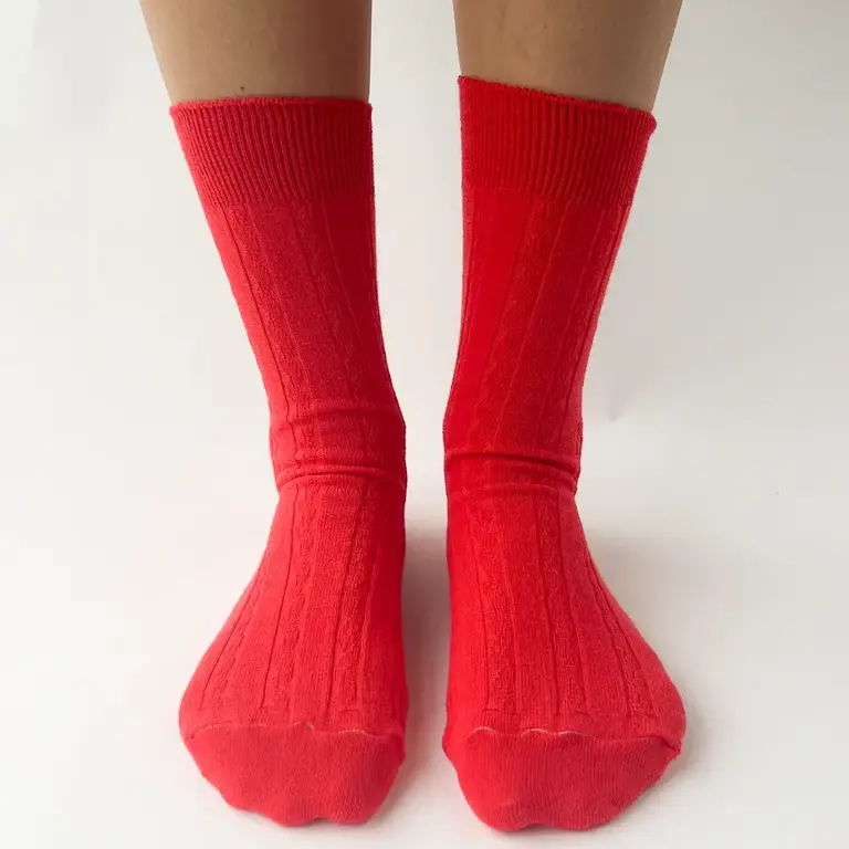 OkayOK OkayOK Cable Cotton Made in Canada Socks