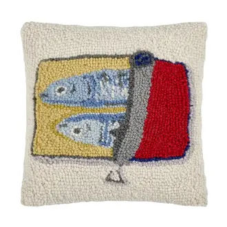 PK Handcraft Tufted Wool Tinned Sardine Pillow 10" (w. Insert)