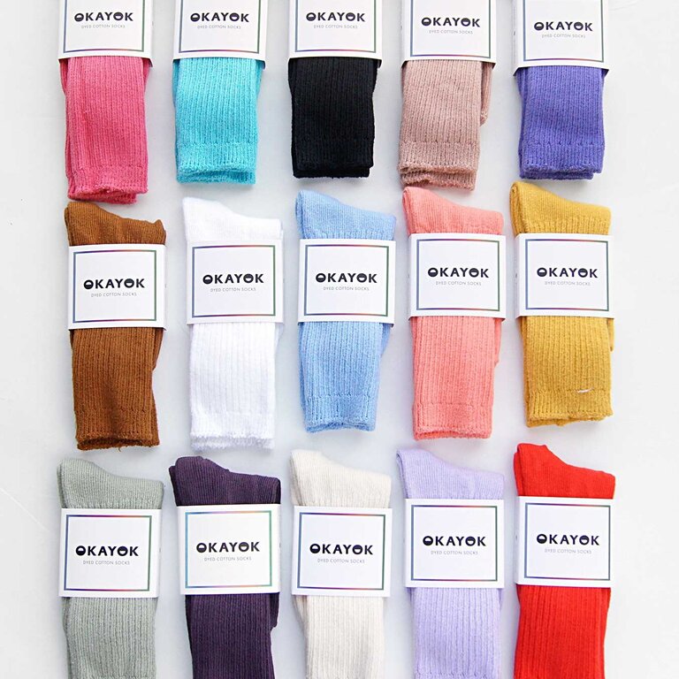 OkayOK OkayOK Cotton Dyed Made in Canada Socks