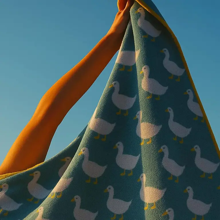 Anorak Organic Cotton Towel Waddling Ducks