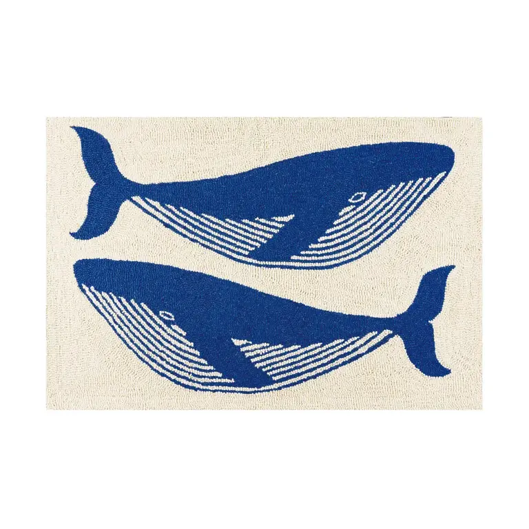PK Handcraft Tufted Wool Whale Rug 2x3'