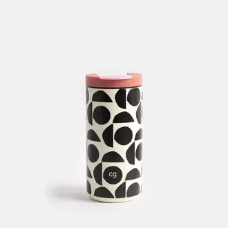 Caroline Gardner Caroline Gardner Insulated Travel Mug Abstract Geo 14oz