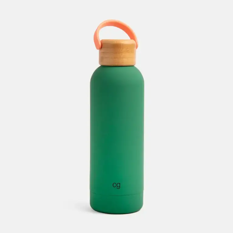 Caroline Gardner Caroline Gardner Insulated Thermal Bottle 17oz - Green w. Orange