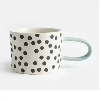 Caroline Gardner Caroline Gardner Mono Ditsy Spot Ceramic Mug 8.5oz
