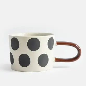 Caroline Gardner Caroline Gardner Mono Dots Ceramic Mug 8.5oz