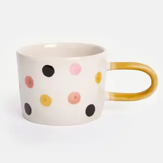 Caroline Gardner Caroline Gardner Multi Dots Ceramic Mug 8.5oz