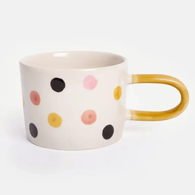 Caroline Gardner Caroline Gardner Multi Dots Ceramic Mug 8.5oz