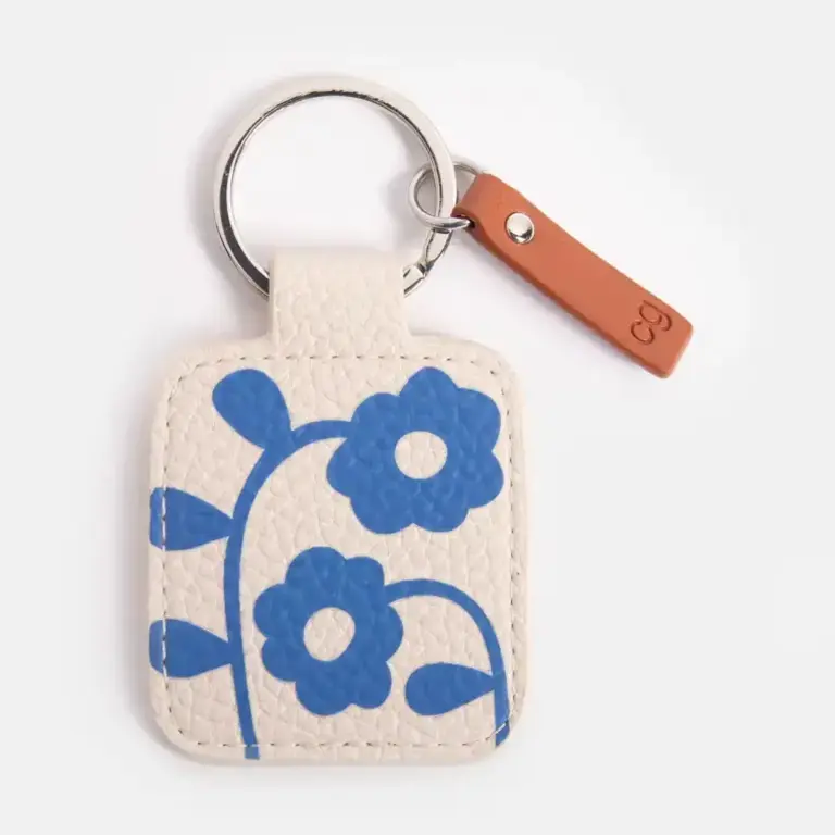 Caroline Gardner Caroline Gardner Blue Flower Tab Keyring