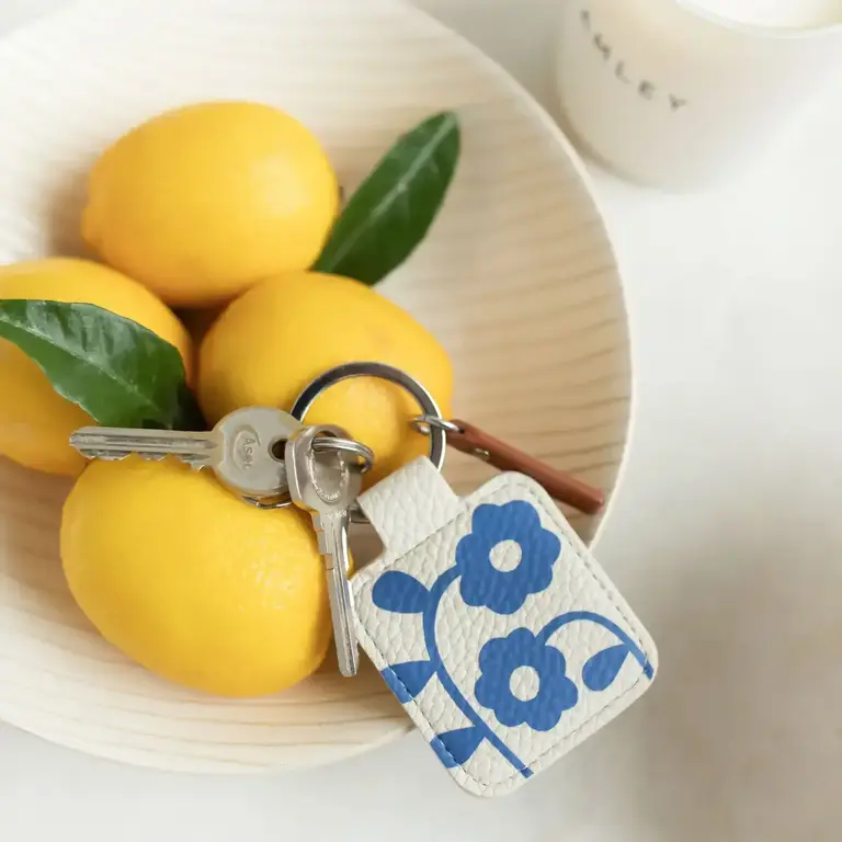 Caroline Gardner Caroline Gardner Blue Flower Tab Keyring