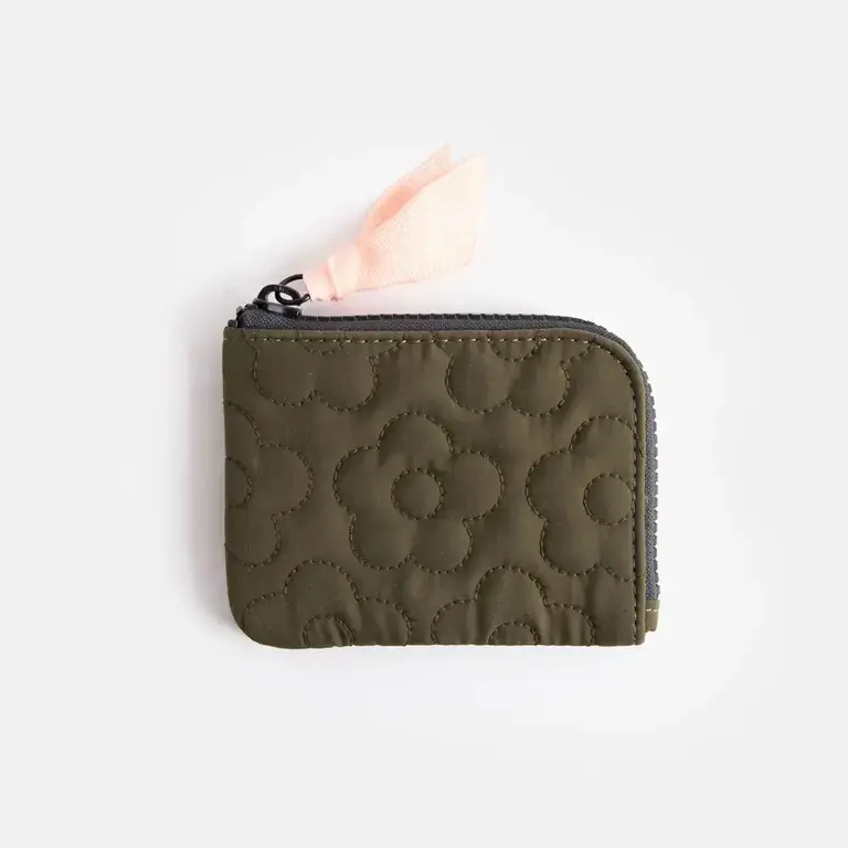 Caroline Gardner Caroline Gardner Khaki Quilted Coin Purse