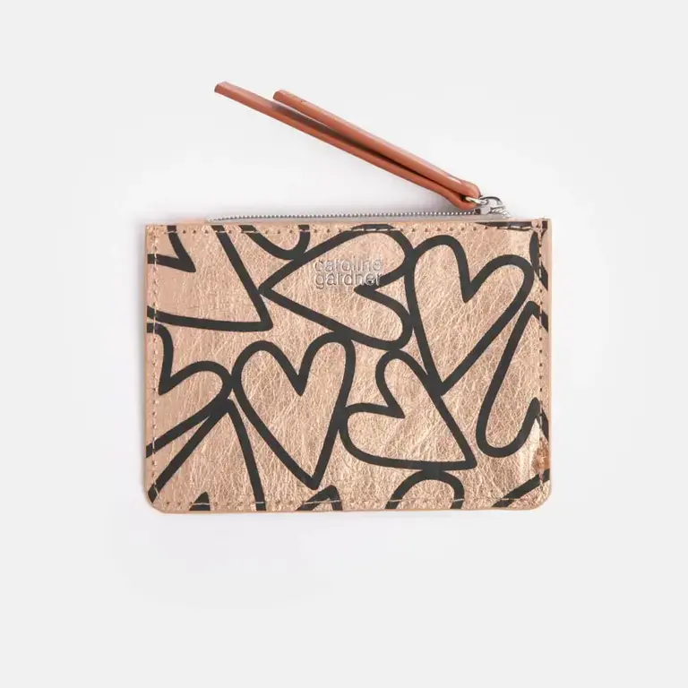 Caroline Gardner Caroline Gardner Rose Gold Heart Compact Wallet