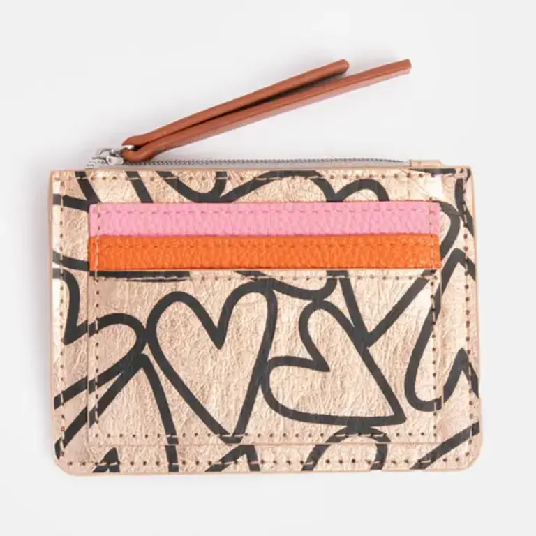 Caroline Gardner Caroline Gardner Rose Gold Heart Compact Wallet