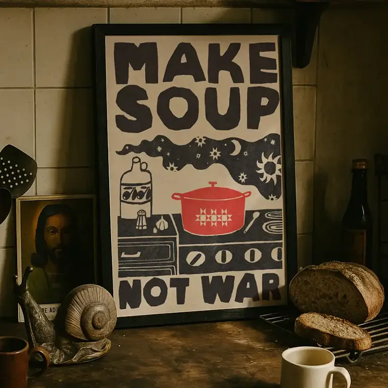 Anisa Makhoul Anisa Makhoul Make Soup Not War 8x10 Art Print (Unframed)