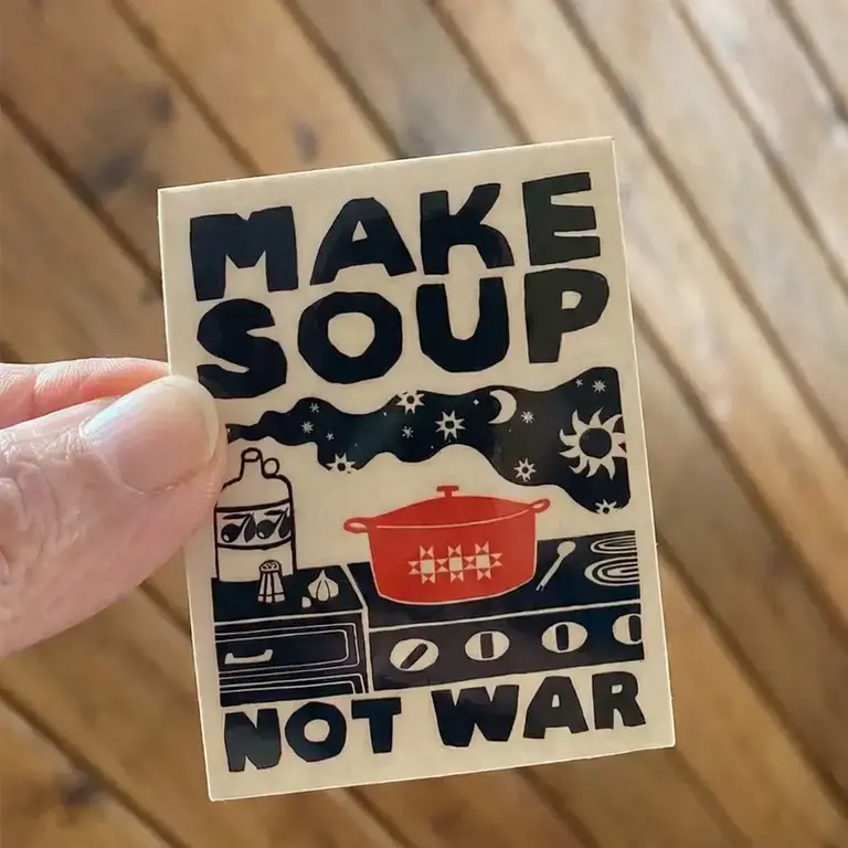 Anisa Makhoul Anisa Makhoul Make Soup Not War Sticker