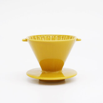 Gifu Japan Pour Over / Dripper Ceramic Mustard