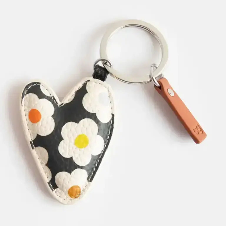 Caroline Gardner Caroline Gardner Charcoal Heart Keyring