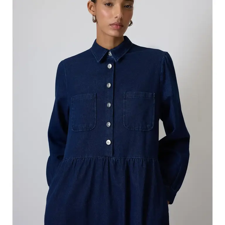 Privé Privé Denim Maxi Shirt Dress