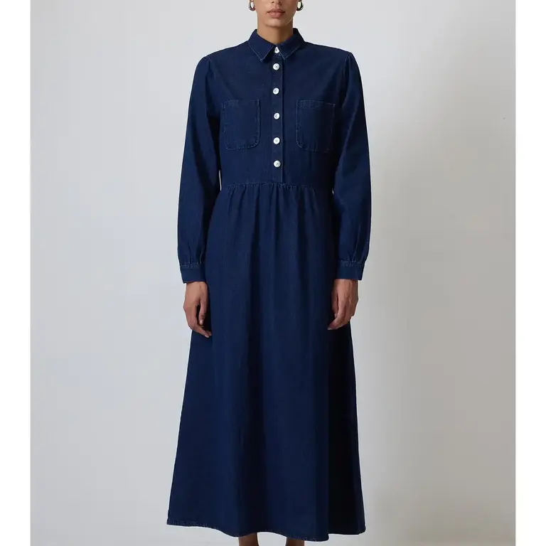 Privé Privé Denim Maxi Shirt Dress