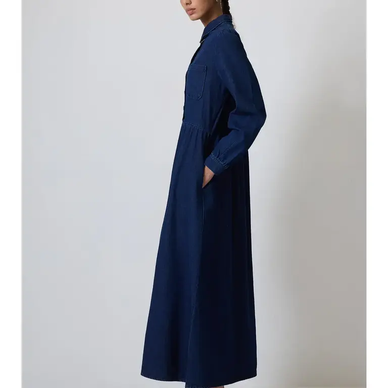 Privé Privé Denim Maxi Shirt Dress