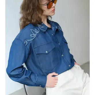Privé Privé Oversized Western Style Embroidered Shirt