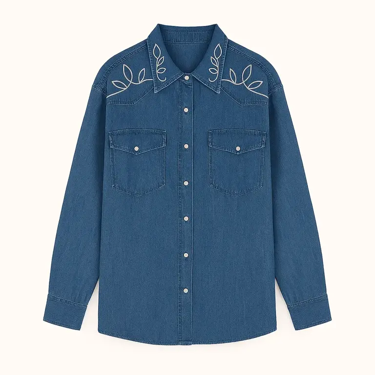 Privé Privé Oversized Western Style Embroidered Shirt