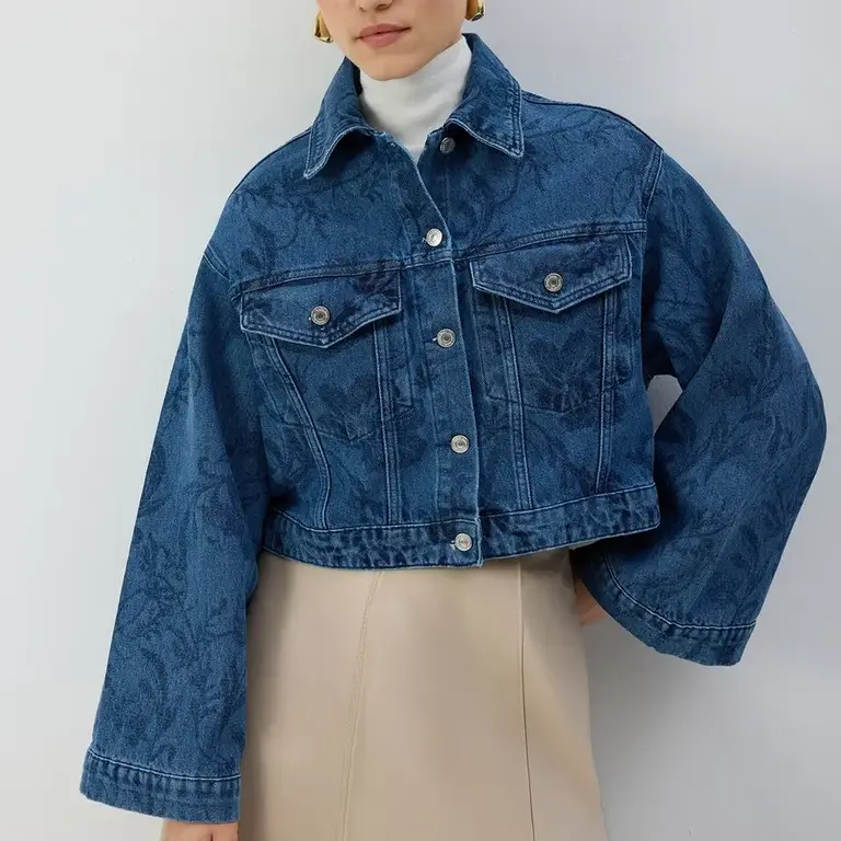 Privé Privé Printed Denim Jacket O/S