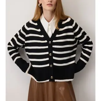 Privé Privé Striped Knit Cardigan S/M