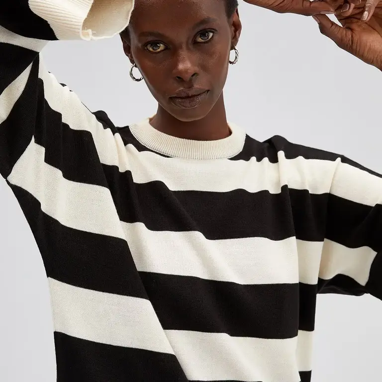 Privé Privé Striped Knit Maxi Dress